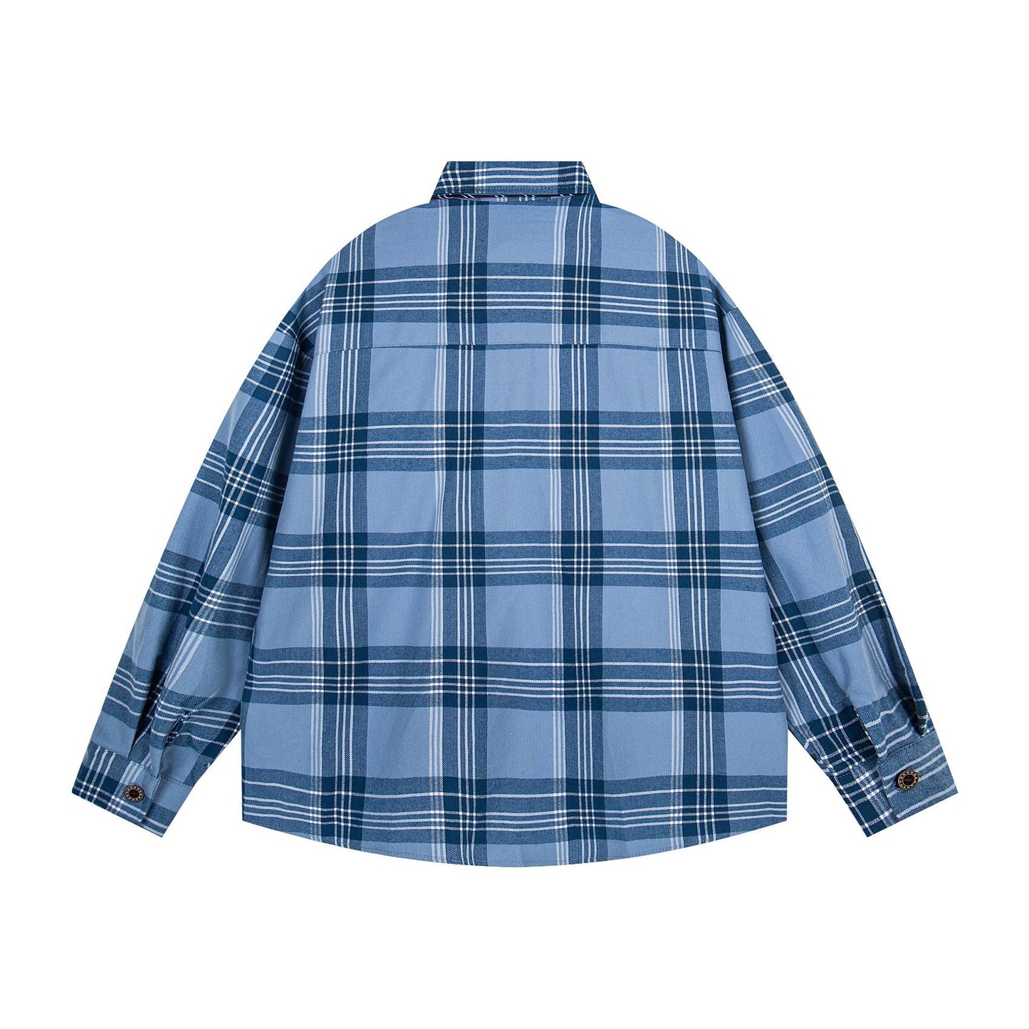 𝔼mbro 𝕊hirt𒉽2025秋冬領帶系列格子寬鬆襯衫外套MO-17