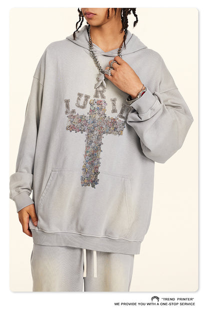 ♛𝔽𝕦𝕤𝕚𝕠𝕟 𝔽𝕠𝕔𝕦𝕤 ♛2025秋冬高磅復古水洗印花帽T 525