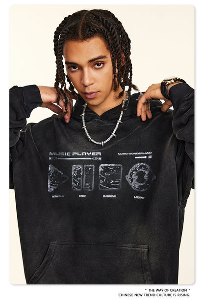 ♛𝔽𝕦𝕤𝕚𝕠𝕟 𝔽𝕠𝕔𝕦𝕤 ♛2025秋冬高磅復古水洗印花帽T B-19