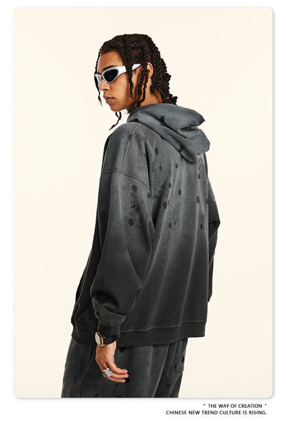 ♛𝔽𝕦𝕤𝕚𝕠𝕟 𝔽𝕠𝕔𝕦𝕤 ♛2025秋冬硬挺重磅復古水洗印花帽T G-87