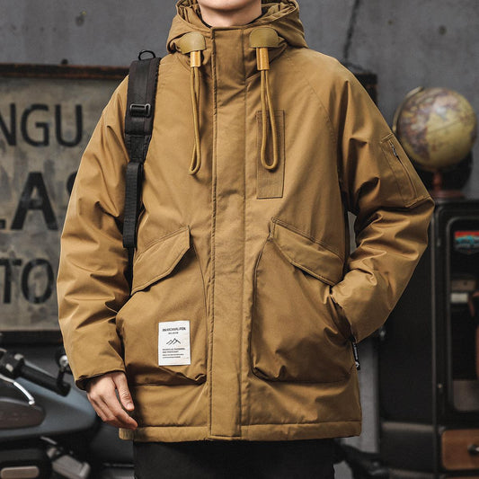 snɔoɟ uoı̣snɟ - 冬季羽绒服戶外山系防風保暖連帽工裝外套超好看衝鋒衣休閒外套 FG-368