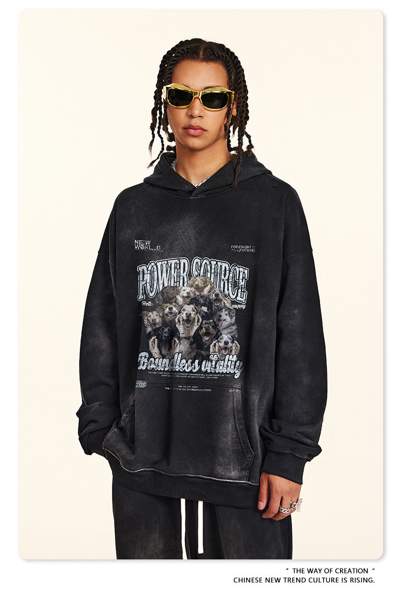 ♛𝔽𝕦𝕤𝕚𝕠𝕟 𝔽𝕠𝕔𝕦𝕤 ♛2025秋冬高磅復古水洗印花厚T 501