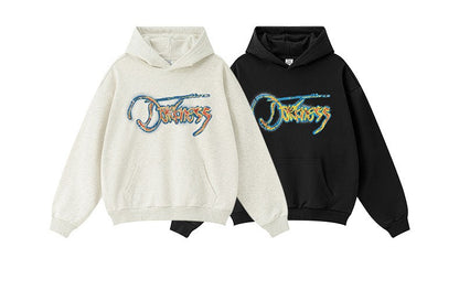 ♛𝔽𝕦𝕤𝕚𝕠𝕟 𝔽𝕠𝕔𝕦𝕤 ♛2025秋冬高磅水洗印花寬鬆落肩帽T 507