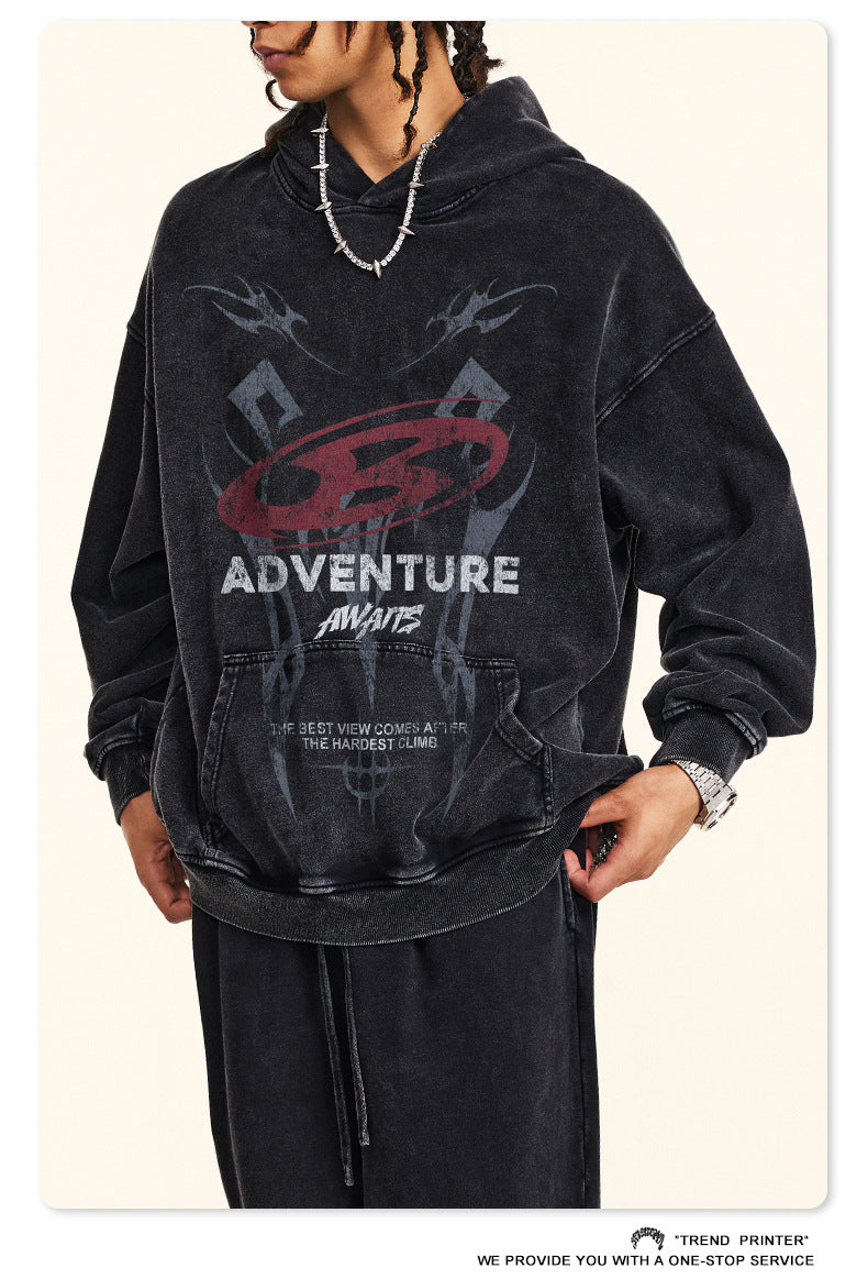 ♛𝔽𝕦𝕤𝕚𝕠𝕟 𝔽𝕠𝕔𝕦𝕤 ♛2025秋冬高磅復古水洗印花帽T B-88