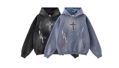 ♛𝔽𝕦𝕤𝕚𝕠𝕟 𝔽𝕠𝕔𝕦𝕤 ♛2025秋冬高磅復古水洗印花大學T B-30