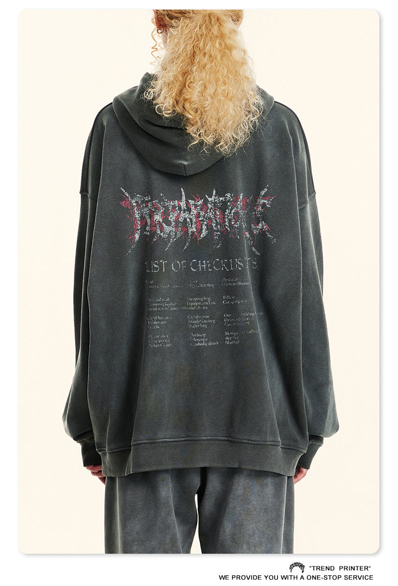 ♛𝔽𝕦𝕤𝕚𝕠𝕟 𝔽𝕠𝕔𝕦𝕤 ♛2025秋冬高磅復古水洗印花帽T 551