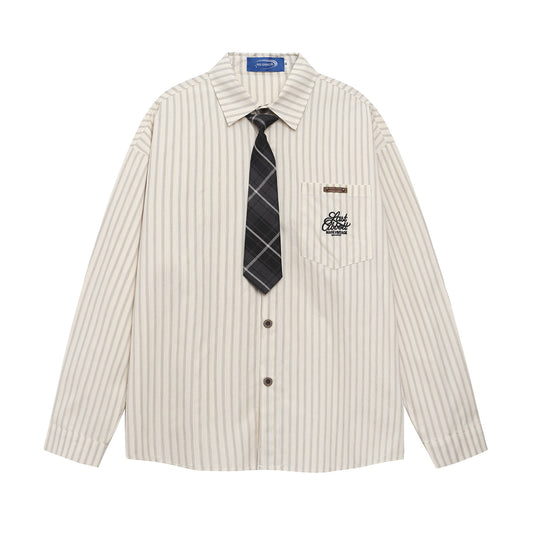 𝔼mbro 𝕊hirt𒉽2025秋冬領帶系列簡約襯衫外套IN-87