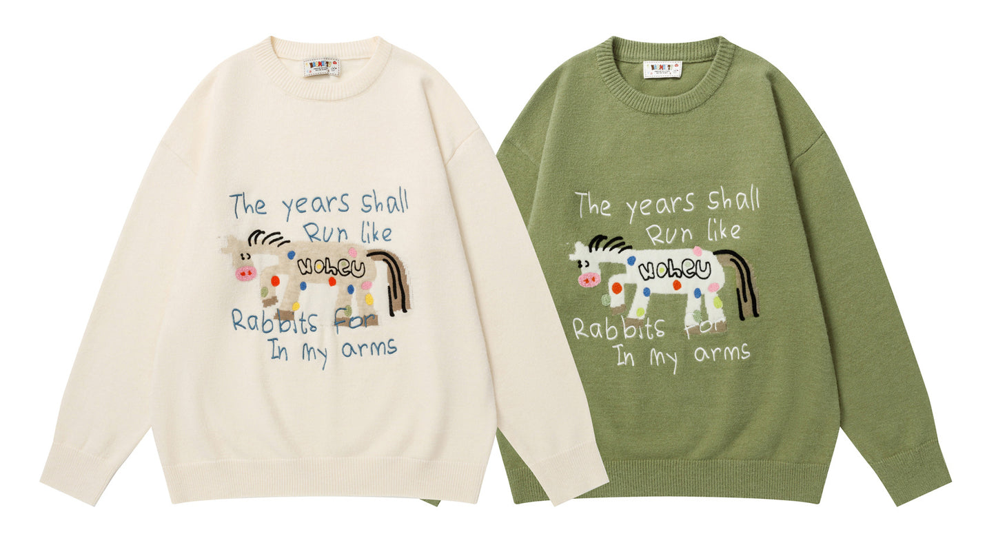 ⓀⓃⒾⓉ𒉽2025秋冬慵懶小馬百搭針織 Y-13