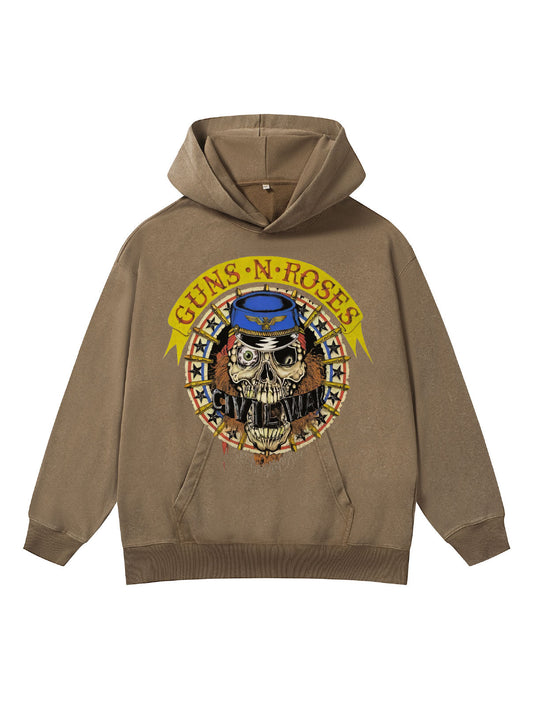 ♛𝔽𝕦𝕤𝕚𝕠𝕟 𝔽𝕠𝕔𝕦𝕤 ♛410G重磅水洗美式復古連帽大學T  FZ-40