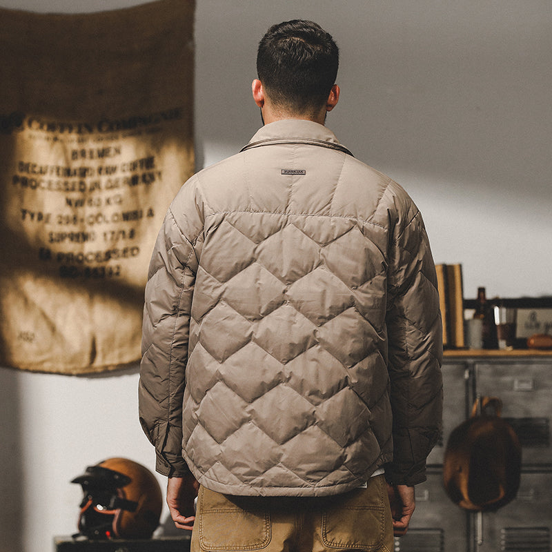 snɔoɟ uoı̣snɟ - 工裝羽絨襯衫外套秋冬款2025年新款戶外襯衣冬季輕薄羽絨服 FG-204