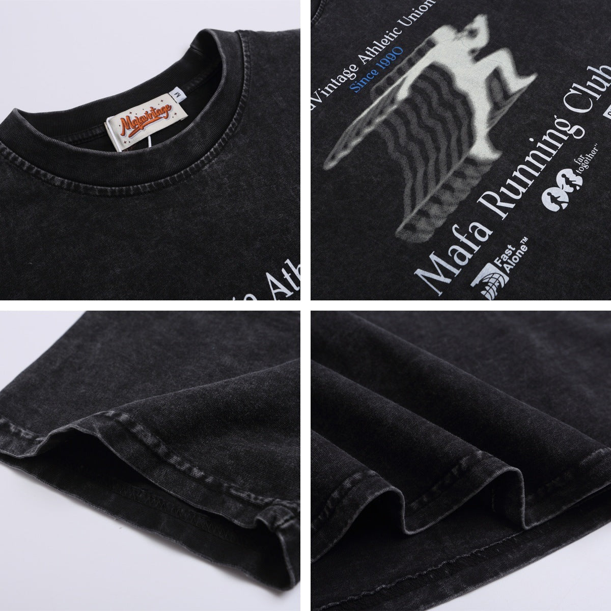 𝕃oose 𝔽it ☞𝟤𝟢𝟤𝟧 ☜美式復古人像印花圓領男女中性 T-Shirt寬版上衣 MT-8