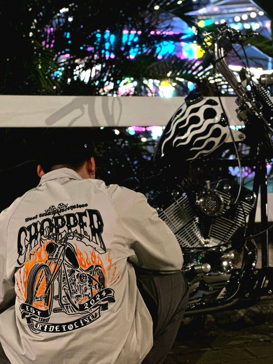 𝔽𝕦𝕤𝕚𝕠𝕟 𝔽𝕠𝕔𝕦𝕤 -ᴄʜɪᴄᴀɴᴏ♠︎悍匪♠︎ 美式複古Chopper機車chicano風格重工萬針全刺繡風衣教練夾克外套WT96