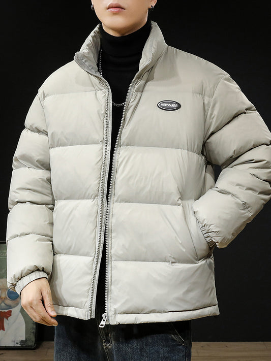 snɔoɟ uoı̣snɟ - 美式復古立領羽絨服2025冬季新款90白鴨絨加厚保暖外套男款 FG-115