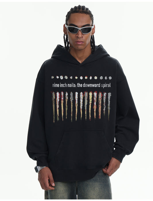 ♛𝔽𝕦𝕤𝕚𝕠𝕟 𝔽𝕠𝕔𝕦𝕤 ♛410G重磅水洗美式復古落肩連帽大學T  FZ-7