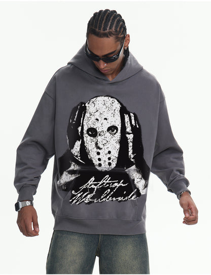 ♛𝔽𝕦𝕤𝕚𝕠𝕟 𝔽𝕠𝕔𝕦𝕤 ♛410G重磅水洗美式復古連帽大學T  FZ-	72