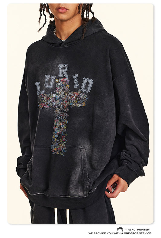 ♛𝔽𝕦𝕤𝕚𝕠𝕟 𝔽𝕠𝕔𝕦𝕤 ♛2025秋冬高磅復古水洗印花帽T 525