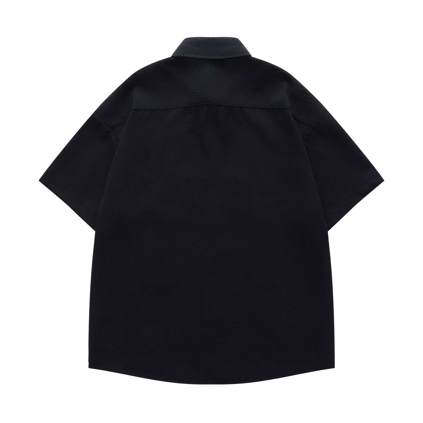 𝔼mbro 𝕊hirt𒉽日式復古花卉刺繡華夫格百搭寬鬆襯衫  Y30