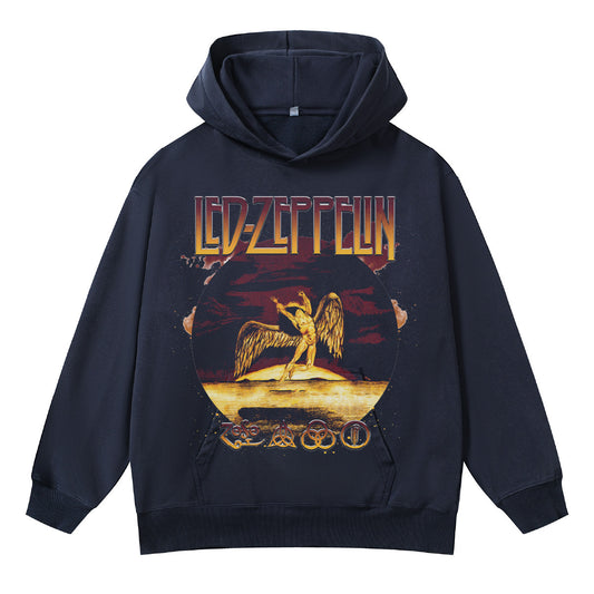 ♛𝔽𝕦𝕤𝕚𝕠𝕟 𝔽𝕠𝕔𝕦𝕤 ♛410G重磅水洗美式復古連帽大學T  FZ-	42