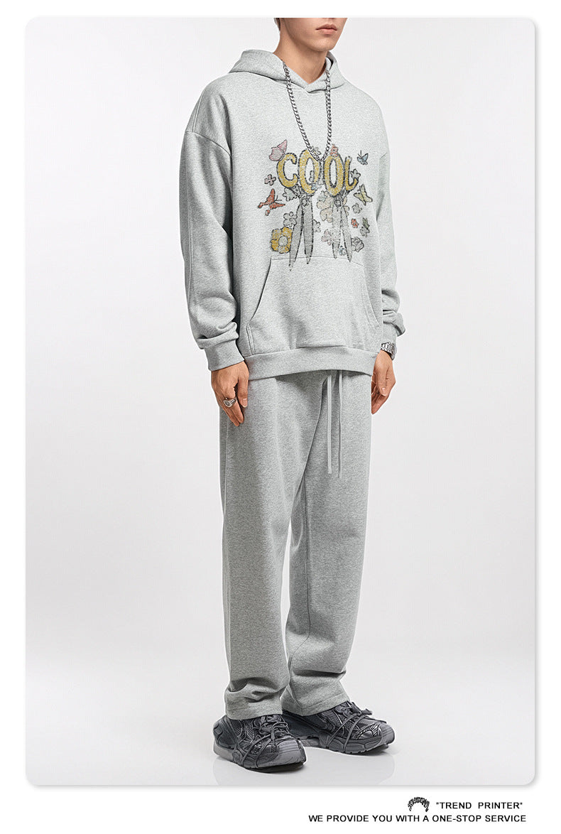 ♛𝔽𝕦𝕤𝕚𝕠𝕟 𝔽𝕠𝕔𝕦𝕤 ♛2025秋冬高磅水洗印花寬鬆落肩帽T 519