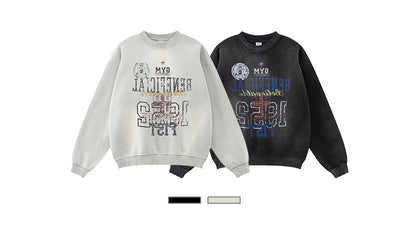 ♛𝔽𝕦𝕤𝕚𝕠𝕟 𝔽𝕠𝕔𝕦𝕤 ♛2025秋冬高磅復古水洗印花帽T B-50