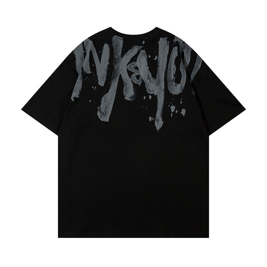 𝕃oose 𝔽it ☞𝟤𝟢𝟤𝟧 ☜美式復古設計感字母風格男女中性 T-Shirt寬版上衣 L023