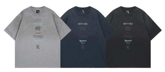 𝕃oose 𝔽it ☞𝟤𝟢𝟤𝟧 ☜美式復古水洗字母印花設計感風格男女中性 T-Shirt寬版上衣   NT-2