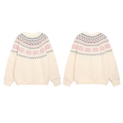 ⓀⓃⒾⓉ𒉽2025秋冬民族風圓領針織 K-75