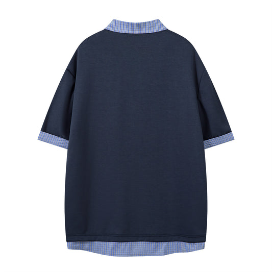 𝕃oose 𝔽it ☞𝟤𝟢𝟤𝟧 ☜美式復古假兩件翻領寬版上衣B-30