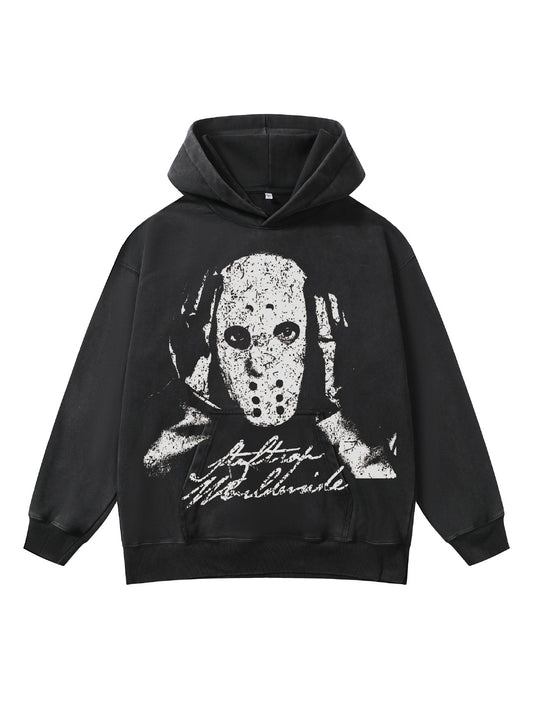 ♛𝔽𝕦𝕤𝕚𝕠𝕟 𝔽𝕠𝕔𝕦𝕤 ♛410G重磅水洗美式復古連帽大學T  FZ-	72