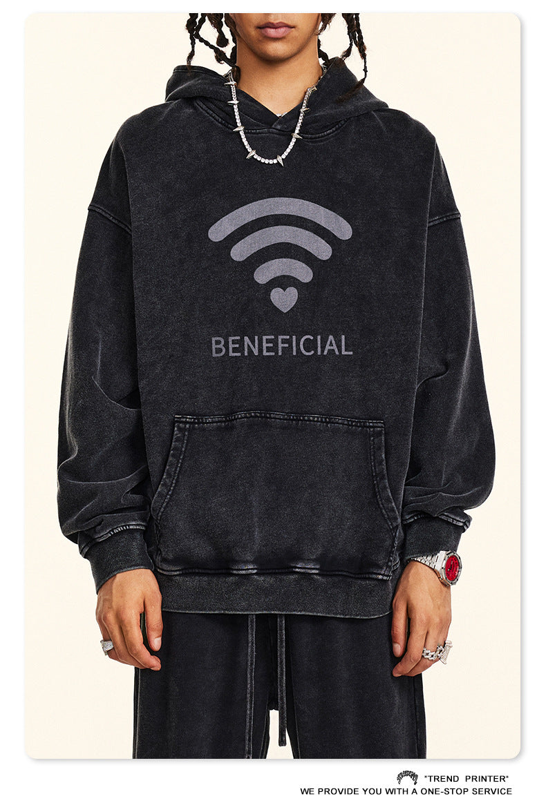 ♛𝔽𝕦𝕤𝕚𝕠𝕟 𝔽𝕠𝕔𝕦𝕤 ♛2025秋冬高磅復古水洗印花帽T 5-67