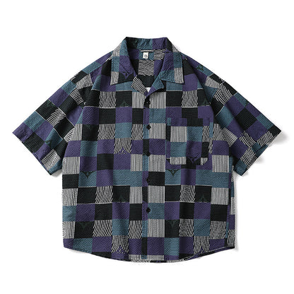 𝕃oose 𝔽it ☞𝟤𝟢𝟤𝟧 ☜日式古著民族風休閒寬鬆襯衫	 PZ-0