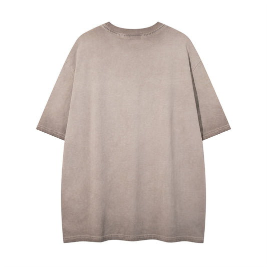 𝕃oose 𝔽it ☞𝟤𝟢𝟤𝟧 ☜美式復古卡通印花圓領男女中性 T-Shirt寬版上衣 AX-57