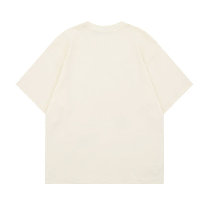 𝕃oose 𝔽it ☞𝟤𝟢𝟤𝟧 ☜美式復古手繪塗鴉圓領寬版上衣T-03