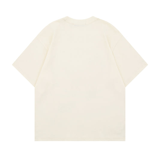 𝕃oose 𝔽it ☞𝟤𝟢𝟤𝟧 ☜美式復古手繪塗鴉圓領寬版上衣T-03