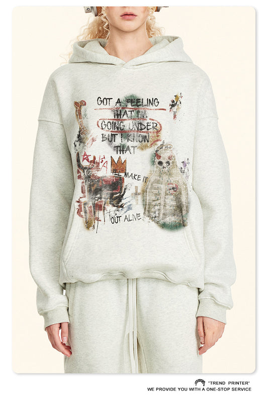 ♛𝔽𝕦𝕤𝕚𝕠𝕟 𝔽𝕠𝕔𝕦𝕤 ♛2025秋冬重磅復古水洗印花帽T B-87