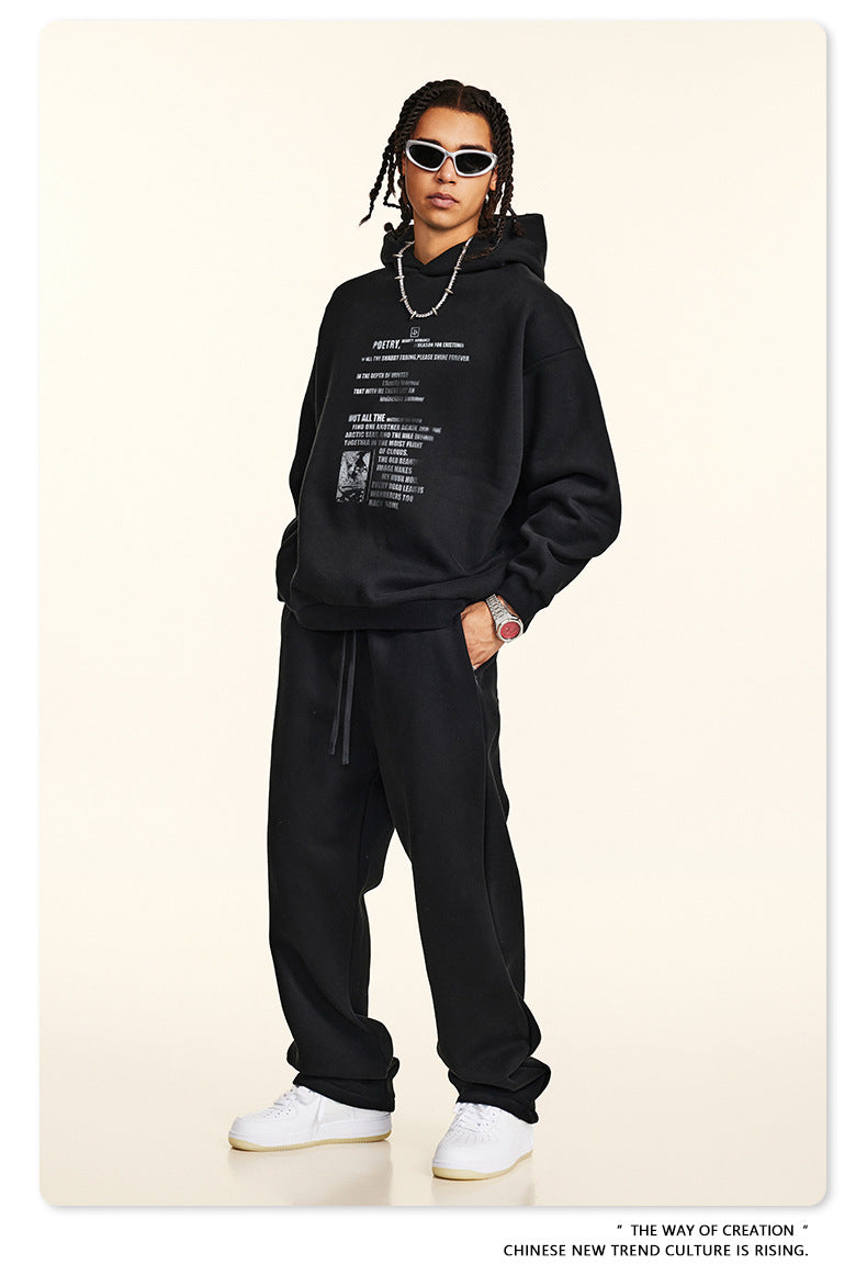 ♛𝔽𝕦𝕤𝕚𝕠𝕟 𝔽𝕠𝕔𝕦𝕤 ♛2025秋冬重磅復古水洗印花帽T B-45