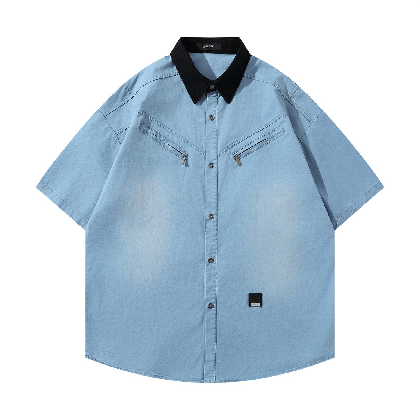 𝕃oose 𝔽it ☞𝟤𝟢𝟤𝟧 ☜美式復古翻領工裝短袖襯衫 JD-9