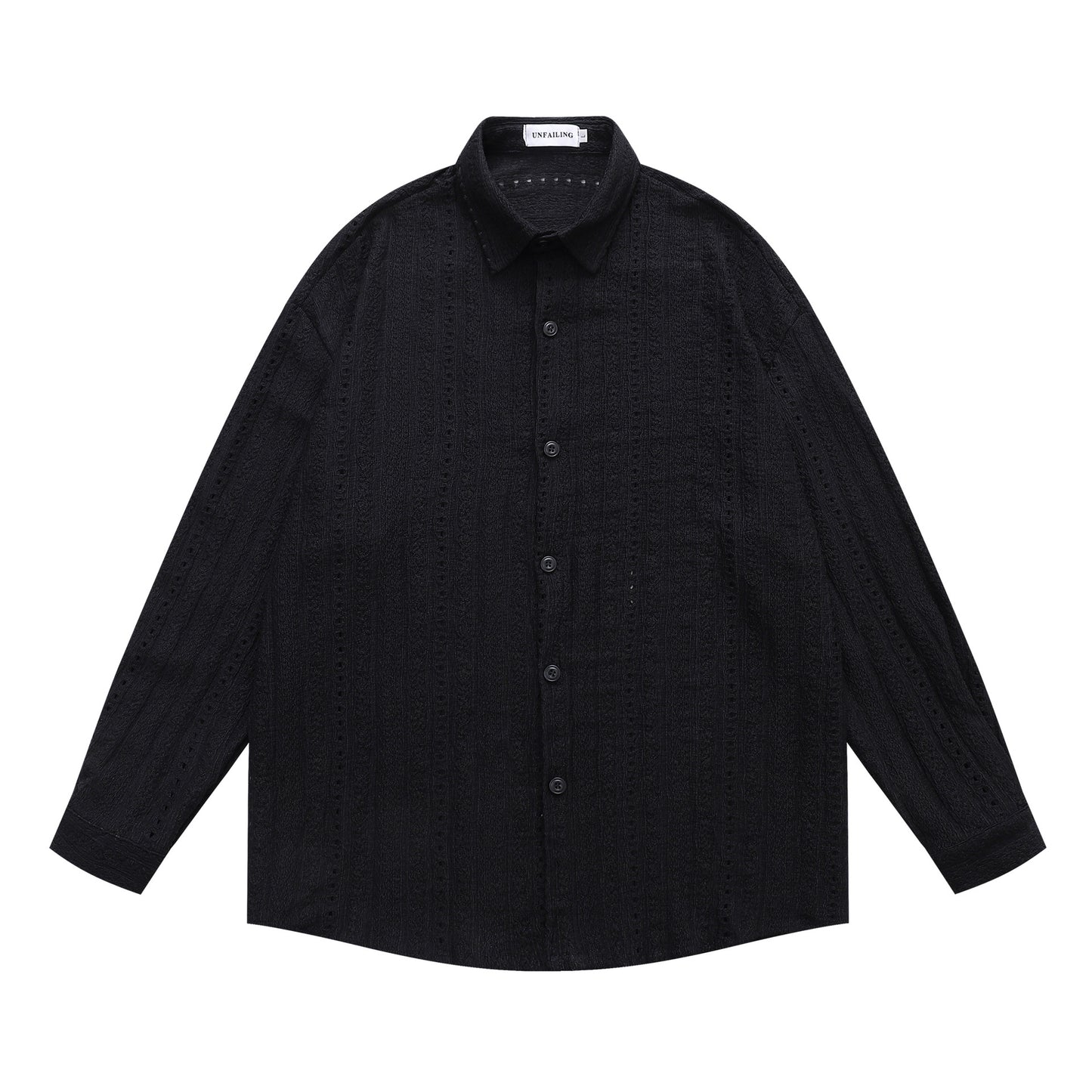 𝔼mbro 𝕊hirt𒉽2025秋冬卡通簍空條紋襯衫外套Y-91