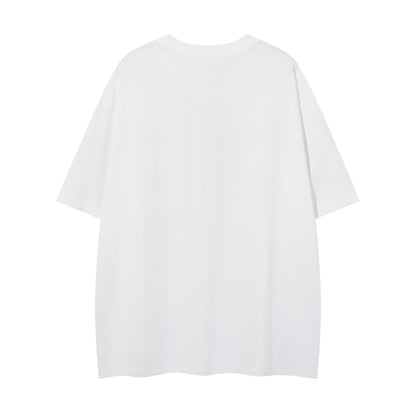 𝕃oose 𝔽it ☞𝟤𝟢𝟤𝟧 ☜美式復古小狗印花圓領男女中性 T-Shirt寬版上衣A-2