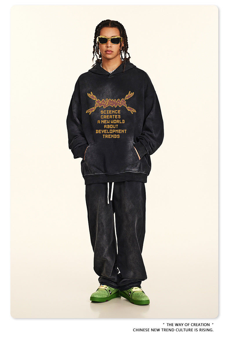 ♛𝔽𝕦𝕤𝕚𝕠𝕟 𝔽𝕠𝕔𝕦𝕤 ♛2025秋冬高磅復古水洗印花帽T 517