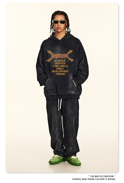 ♛𝔽𝕦𝕤𝕚𝕠𝕟 𝔽𝕠𝕔𝕦𝕤 ♛2025秋冬高磅復古水洗印花帽T 517