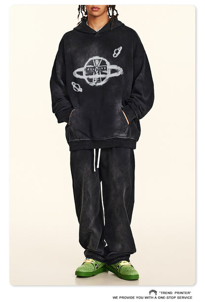 ♛𝔽𝕦𝕤𝕚𝕠𝕟 𝔽𝕠𝕔𝕦𝕤 ♛2025秋冬高磅復古水洗印花帽T  574