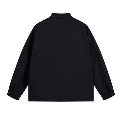 𝔼mbro 𝕊hirt𒉽秋冬長袖復古印花寬鬆襯衫NT-90