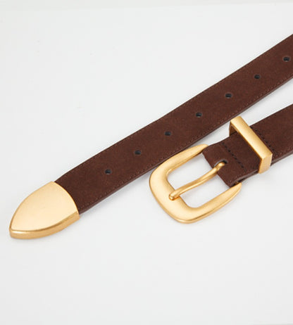 𝗕𝗘𝗟𝗧熱銷女款真皮合金扣牛皮磨砂腰帶細款  07