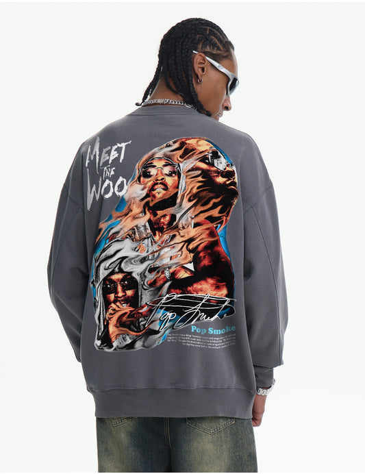 ♛𝔽𝕦𝕤𝕚𝕠𝕟 𝔽𝕠𝕔𝕦𝕤 ♛410G重磅水洗美式復古圓領厚T  GH-7