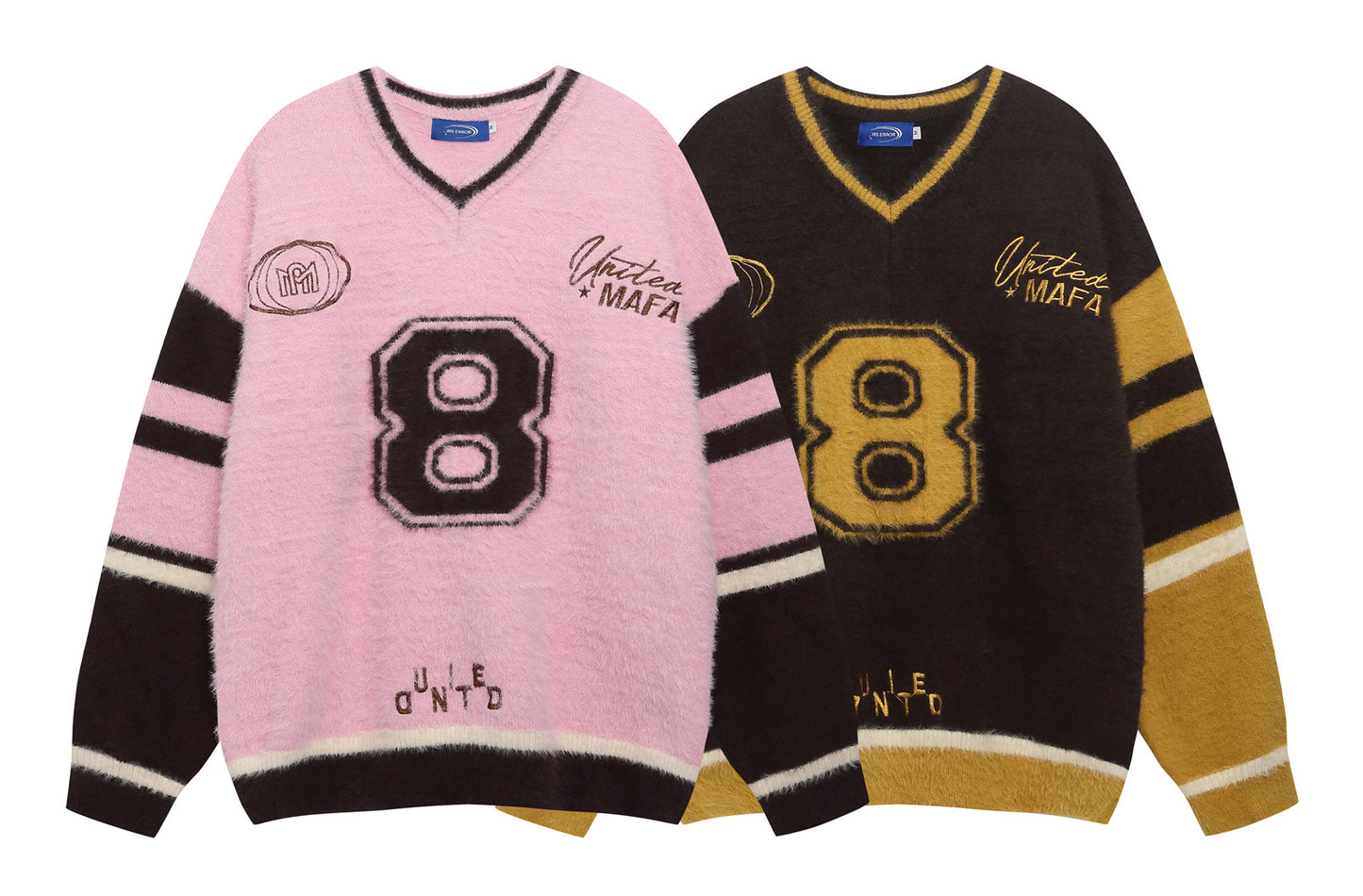 ⓀⓃⒾⓉ𒉽2025秋冬撞色字母慵懶針織 K-89