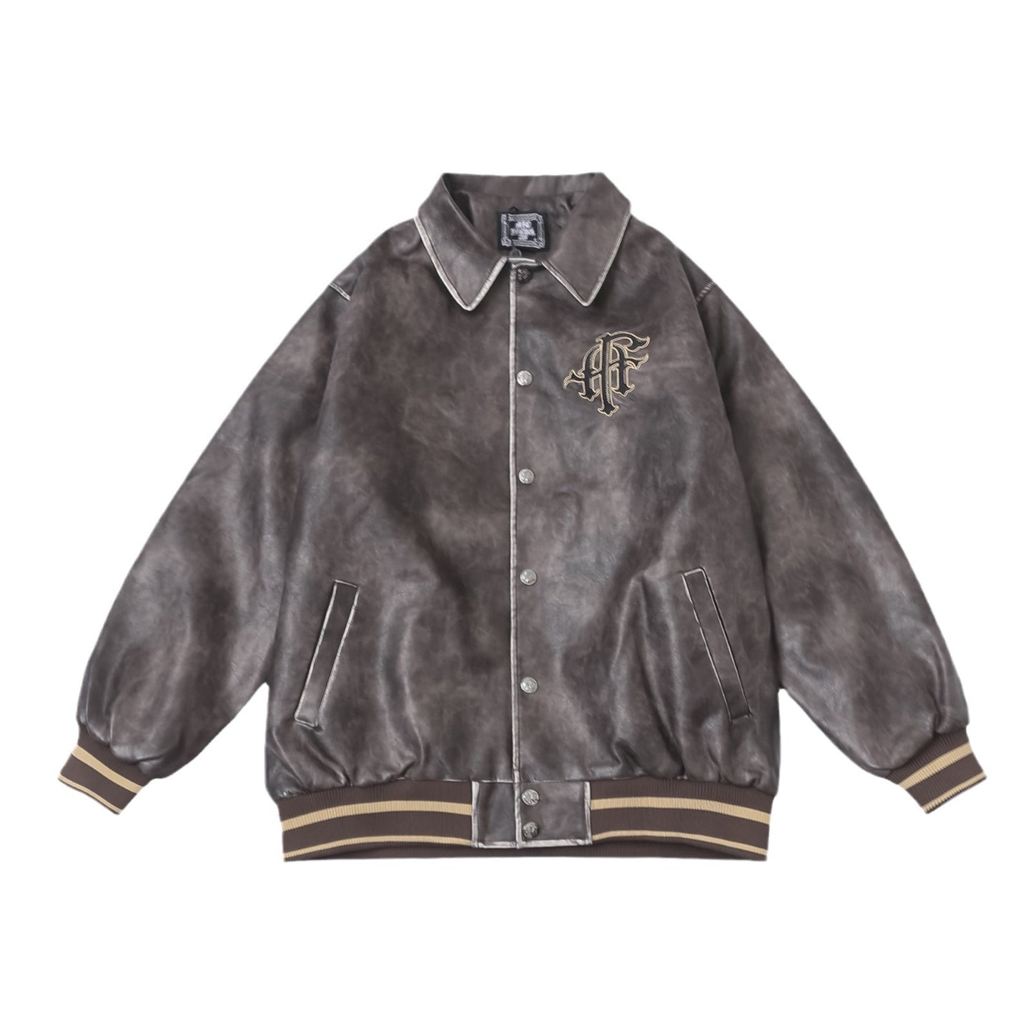 𝔽𝕦𝕤𝕚𝕠𝕟 𝔽𝕠𝕔𝕦𝕤 -ᴄʜɪᴄᴀɴᴏ♠︎悍匪♠︎ 西海岸奇卡諾Chicano悍匪萬針刺绣夾棉皮衣外套 MF21S