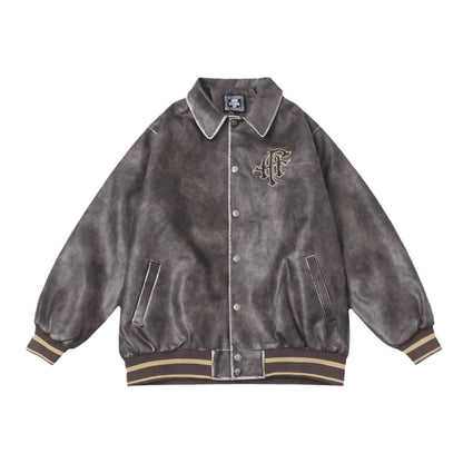 𝔽𝕦𝕤𝕚𝕠𝕟 𝔽𝕠𝕔𝕦𝕤 -ᴄʜɪᴄᴀɴᴏ♠︎悍匪♠︎ 西海岸奇卡諾Chicano悍匪萬針刺绣夾棉皮衣外套 MF21S