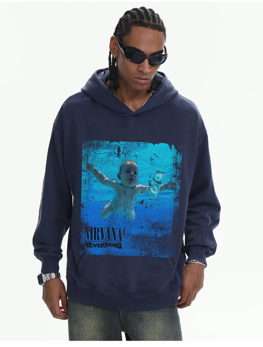 ♛𝔽𝕦𝕤𝕚𝕠𝕟 𝔽𝕠𝕔𝕦𝕤 ♛410G重磅水洗美式復古連帽大學T  FZ-2