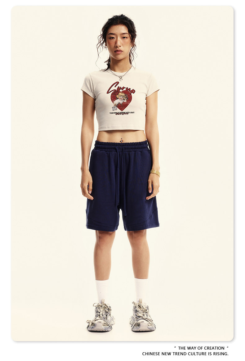 Fierce & Fitted 美式夏季修身辣妹短版上衣G46 復古米